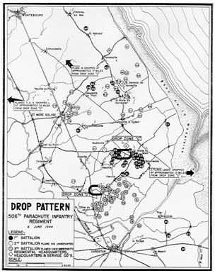 Map: Drop Pattern, 506th Parachute Infantry Regiment