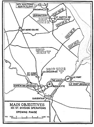 Map: Main Objectives 101st Division Operations